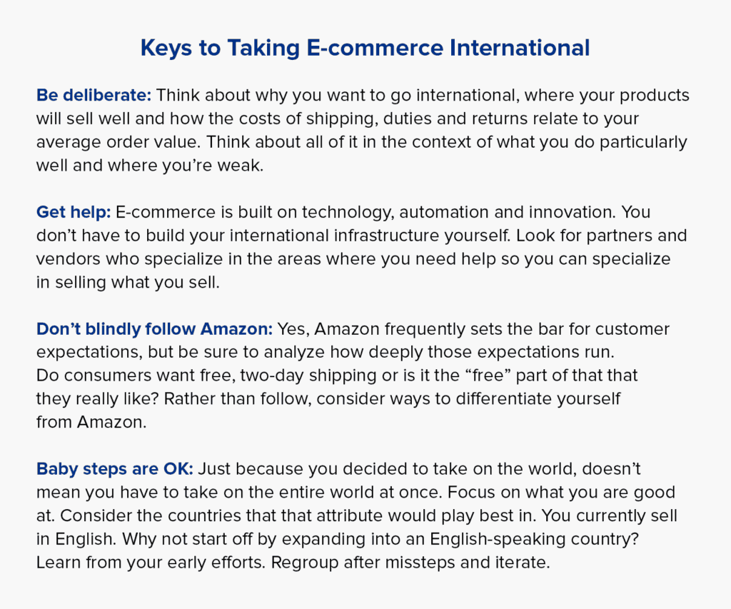 Keys to Taking Ecommerce International tips