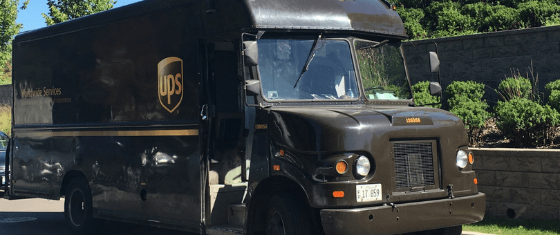 UPS truck pickup returns