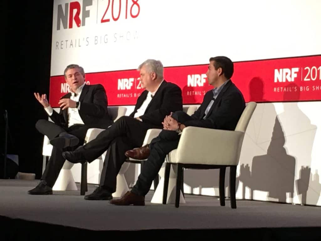 Martin Urrutia Islas, David Marcotte and Juan Carlos Garcia discuss expanding retail internationally at the NRF Big Show