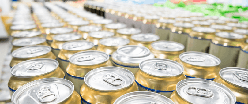 cans lining store shelves