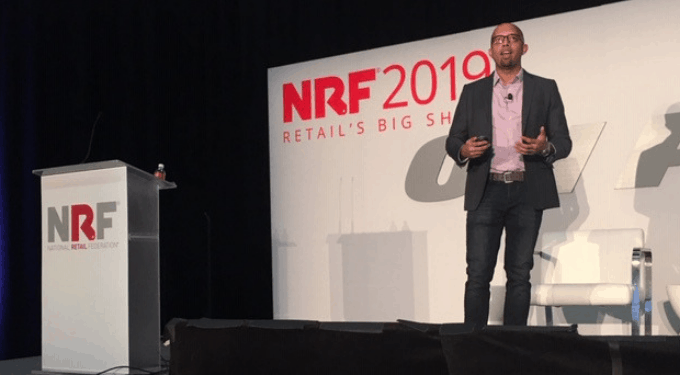 Signifyd Vice President of Growth Marketing Indy Guha presents on fearless commerce at the NRF Big Show 2019