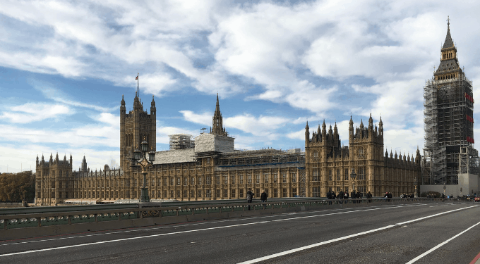 Parliament where MPs have been debating Theresa May's Brexit plan