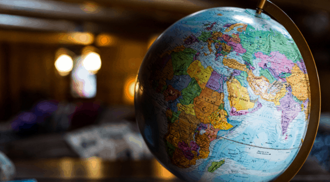 A globe to symbolize the global economy