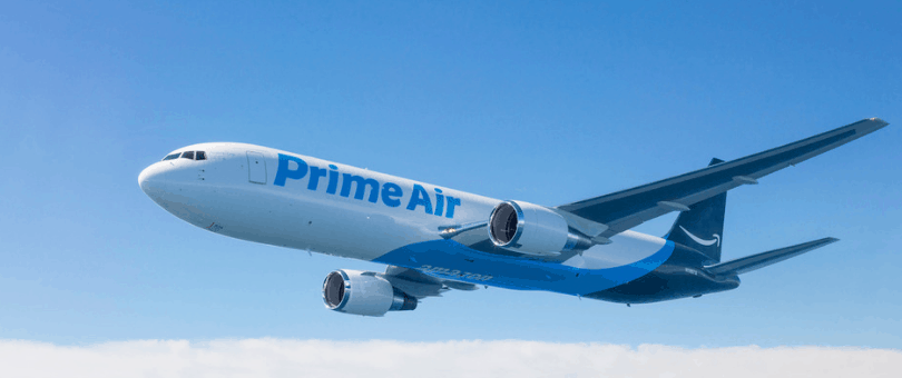 An Amazon Prime Air jet helps with fast delivery