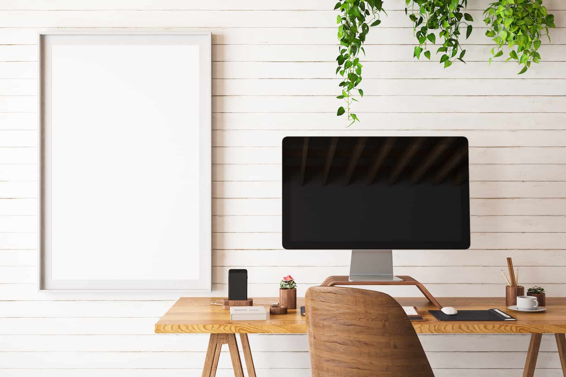 A computer at an empty desk to symbolize lack of ecommerce shopping