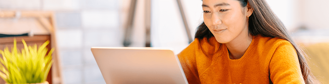 Woman searching for jobs online