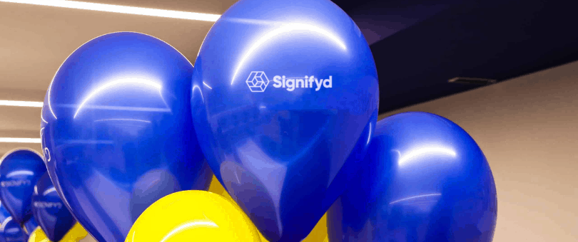 Signifyd traditional welcome balloons for internship
