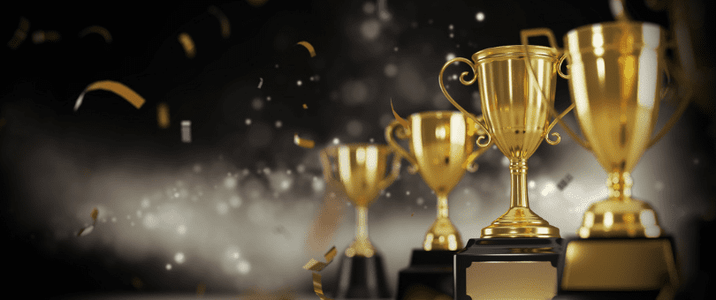 Trophies to represent the winners of Signifyd's 2022 30 Most Influential in ecommerce