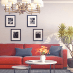 orange couch in a contemporary livingroom to illustrate Signifyd Ecommerce Pulse blog