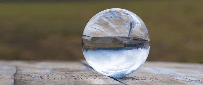 Transparent glass ball