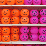 Rows and rows of plastic pumpkins on a shelf to illustrate Signifyd's Pulse report