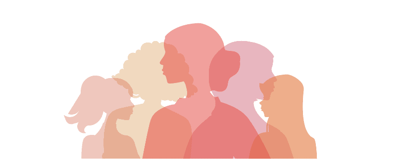 Colorful silhouettes of women to illustrate Signifyd's Women History Month blog post