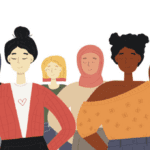 Colorful drawing of women together for Signifyd's Women's History Month blog post