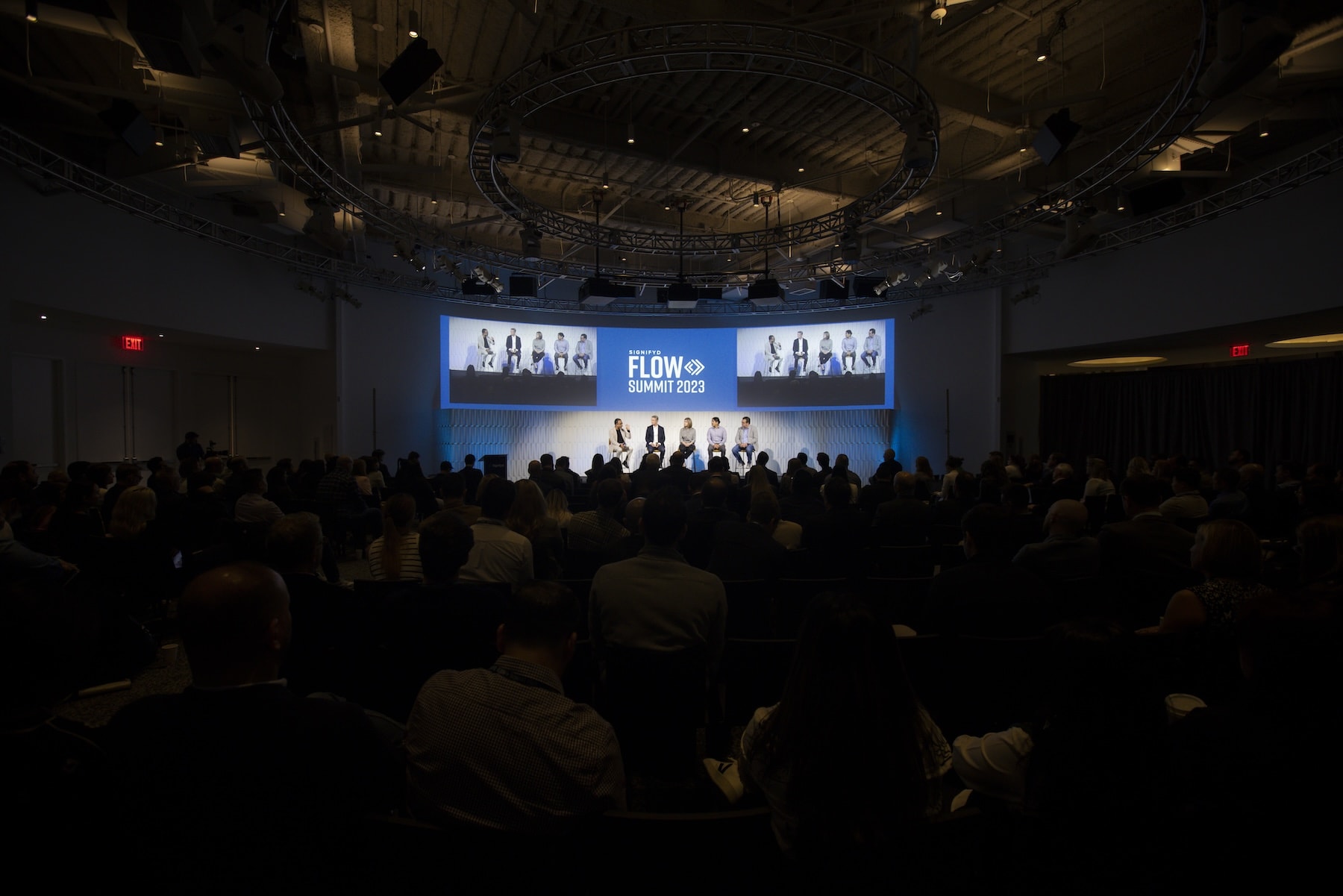 Signifyd CEO Raj Ramanand on the FLOW main stage with keynote panel