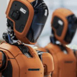 robots standing in a row to illustrate the rise of AI agent shopping bots powering agentic commerce