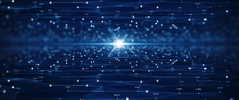 One brilliant star in a constellation of lights, locks and data to symbolize a single customer vision