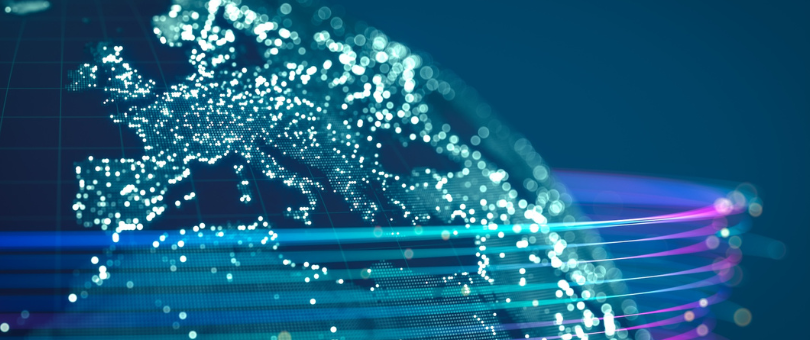 An image of the world with energy swirling around to represent the era of AI Agents in ecommerce