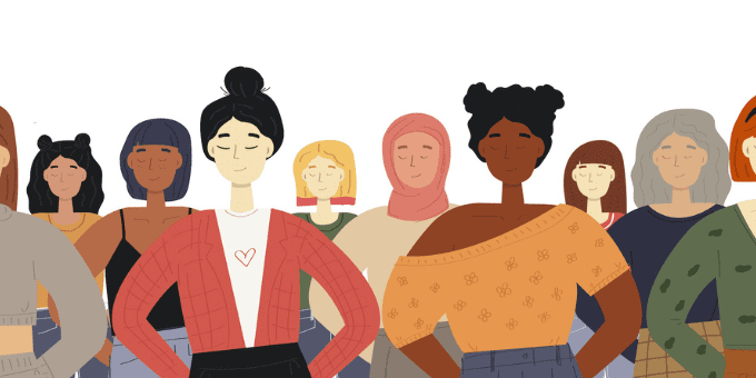 Colorful drawing of women together for Signifyd's Women's History Month blog post
