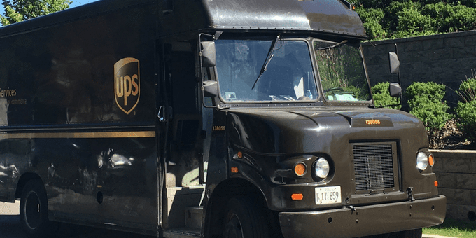 UPS truck pickup returns